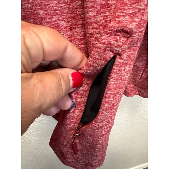 Lululemon Womens Red Heathered 1/2 Zip Long Sleeve Pullover Top size med - Picture 8 of 8